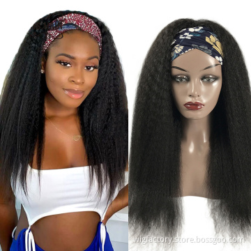 free head band hair wigs,kinky straight brazilian headband wig 100% human hair wigs,human hair headband wigs for black women